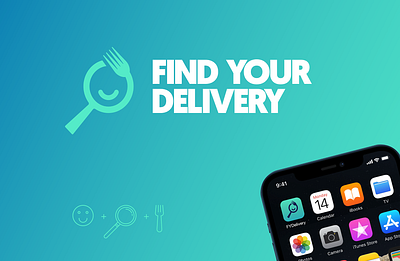 FYD app concept delivery logo symbol