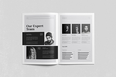 Proposal Template a4 agency annual report brand identity brief brochure business catalog clean design idenitity identity indesign marketing minimal minimalist modern project proposal web