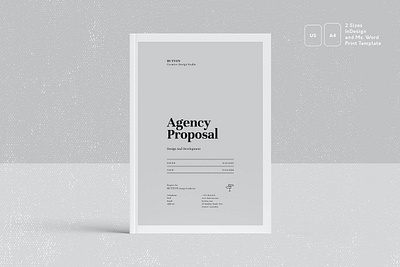 Proposal Template a4 agency brand identity brief brochure business catalog clean design idenitity identity indesign magazine marketing minimal minimalist modern project proposal web