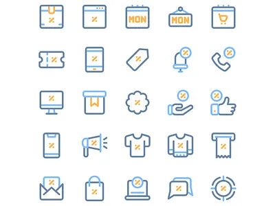 Cyber monday icon set design design graphic icon icon design icon set iconography icons illustration logo ui vector