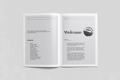 Proposal Template a4 agency annual report brand identity brief brochure business catalog clean design idenitity identity indesign marketing minimal minimalist modern project proposal web