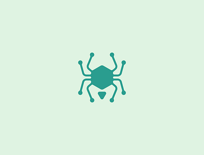 Spidertech branding design gaming icon logo mascot minimal modern software spider technology vector