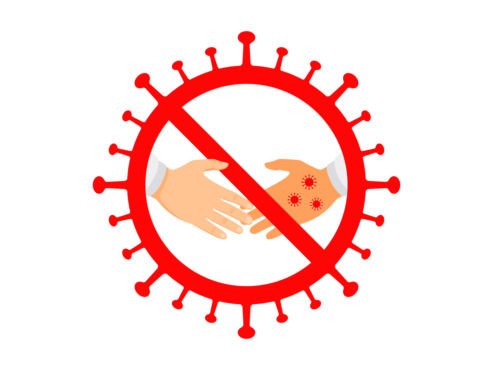 Stop dirty handshaking spread covid-19 animation sign animation avoid banner coronavirus covid 19 epidemic hand handshaking illustration information sign spread stop vector virus