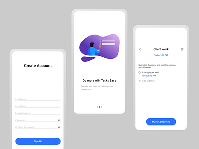 App UI - Tasks Easy app dsign interface design ui