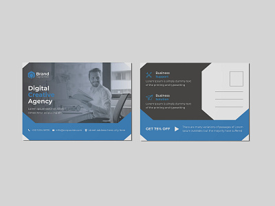 Corporate Postcard design Template postal marketing