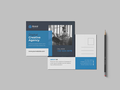 Corporate Postcard design Template postal marketing