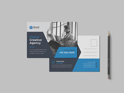 Corporate Postcard design Template postal marketing