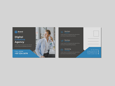 Corporate Postcard design Template postal marketing