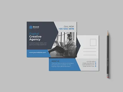Corporate Postcard design Template postal marketing