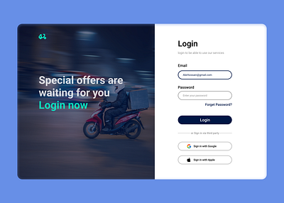 Login page design app branding design graphic design illustration logo ui ux