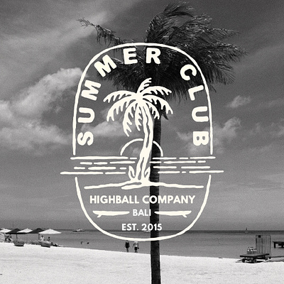 Summer Club badge branding design illustration logo vektor vintagedesign