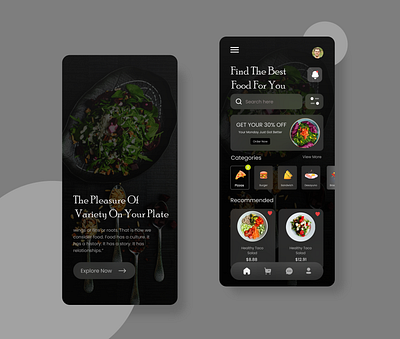 Food Application Design application design dibbble food ui xd design