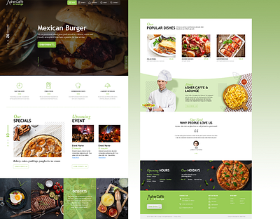 Food website ui ui ux web design website mockup