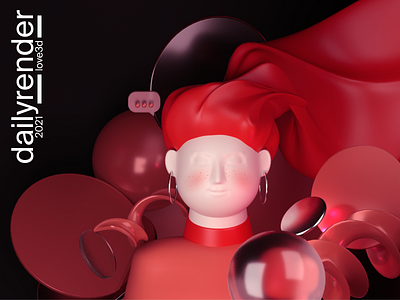 girl 3d 3dpeople character dailyrender people render