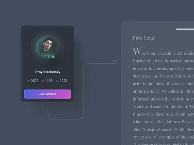 Green or Blue? Part: Blue article components mockup product design profile ui uidesign user uxui