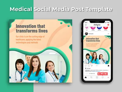 Medical health care social media Post Template | Instagram post ad ads banner banner ads branding care dental dentist design facebook banner google ad graphic design health instagram post logo medical social social media square flyer ui