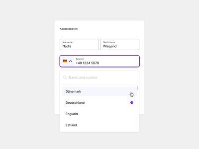 Input Contact Data | Phone Number Input 📱 contact data dashboard input input label inputfield personal information phone number profile ui webdesin