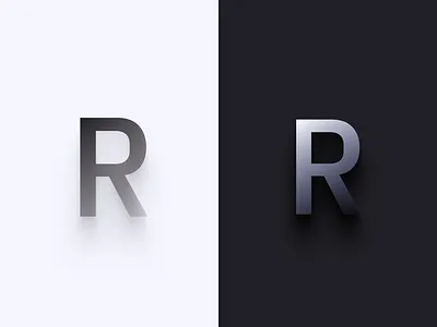R - Name Logo for Designers dark mode design designers logo minimalism minimalist personal simple