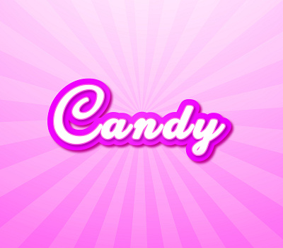 Pink Candy 3D Editable Text Effect Design 3d animation app branding design graphic design icon illustration logo motion graphics typography ui ux vector