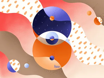 Mindful Communication abstract communication compassion culture dialogue difference empathy eye illustration landscape mindfulness nvc procreate shapes space texture understanding view