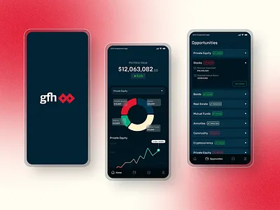Financial Portfolio Management Concept app app design chart corporate data data visualization drop down finance management mobile portfolio ui