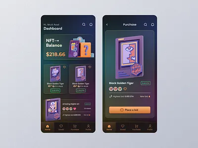 NFT Art Crypto App Dashboard Clean UI Design art bitcoin clean cryptoart dark landing page minimal minimalist nft nft app nft art nft crypto nft landing nft ui nft web nfts ui uiux web design website