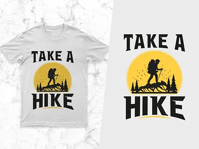 Take a Hike T-Shirt Design for POD design hiking logo logodesign t shirt design