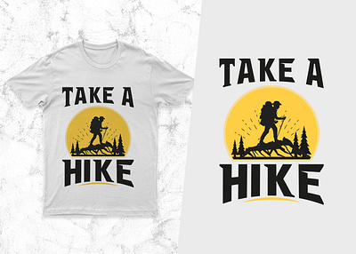 Take a Hike T-Shirt Design for POD design hiking logo logodesign t shirt design