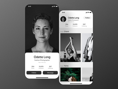 User Profile 006 appdesign daily 100 challenge dailyui dailyuichallenge minimal mobile profile ui user user profile