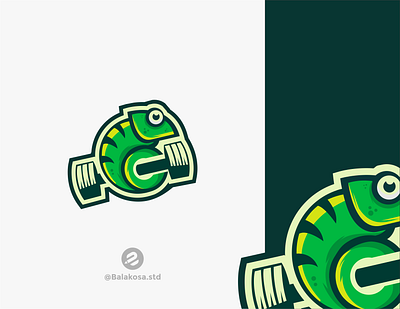 Chameleon logo design chameleon graphic design illustration logodesign vector