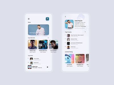 Music Player UI Design design minimalist music player simple ui uidesign uiux ux ux design white