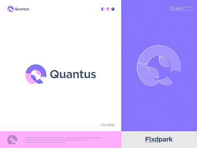 Quantus brand brand identity branding brandmark design graphic design icon identity letter lettermark logo logodesign logomark logos logotype print q letter logo quantus logo symbol typography