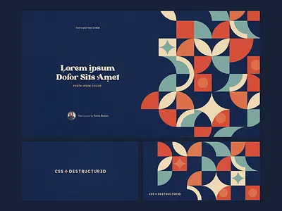 CSS Destructured branding css geometric logo retro ui webdesign