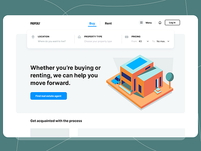 Find your dream house affinity designer amsterdam clean daily ui dailyui figma green home house new search ui vector vector illustration web website