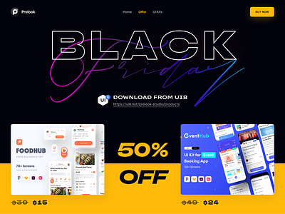 Black Friday Deals app ui app ui kit black friday black friday deals black friday offer deal design event app event management app event ui kit food app food delivery app mobile app mobile ui kit prelook sale ui ui kit ui resource