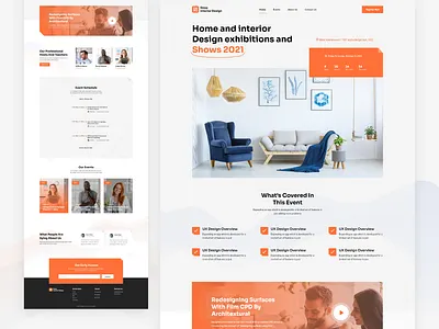 Interior Design Event Theme branding design graphic design slider ui ux web design website