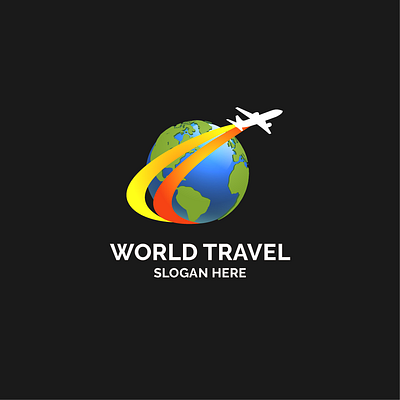 WORLD TRAVEL LOGO abstract logo clean logo design logo simple logo