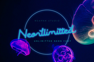 Neonllimitted | Unlimitted Neon Font branding calligraphy characters cursive decoration design display font esport font font awesome handwritting illustration letter lettering lettering font line logo neon script smooth