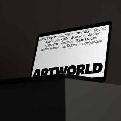 ARTWORLD animation art artworld branding design hero logo portfolio typography website