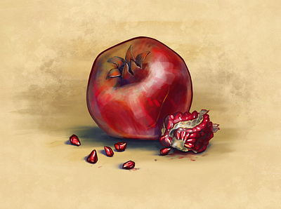 Pomegranates art artdesign artwork branding design digital art digital painting illustration sketching ui