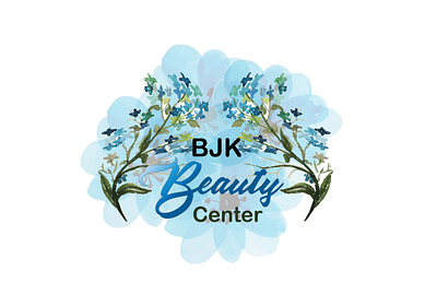 BJK Beauty Center beauty logo boho branding design feminine graphic design hand drawn illustration logo logo design luxury signature typography vector watercolor