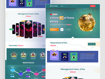 Squid Game Landing page design home page landing landing page netflix squid squid game ui web webdesign website website design