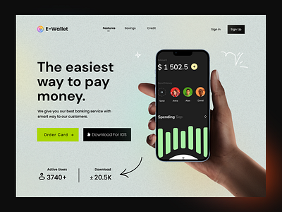 Mobile-Banking Landing Page bank bank card banking app designer digital banking finance app finance landing page finance website financial futuristc home page landing page madhu mia money popular shot ui uiux web design web designer website