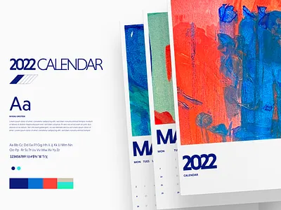 2022 Calendar calendar design illustration print product product design