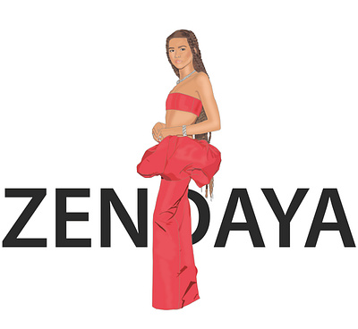 ZENDAYA drawing graphic design illustration