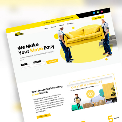 Website design of Moving company graphic design movers movingcompany movingwebsite ui uiux userinterfacedesign websitedesign