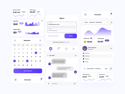 Analytics App Pop-ups - mobile design light UI analytics app app design app interface calendar chat clean dailyui design interface light login minimal mobile modern popup profile ui ui design ux