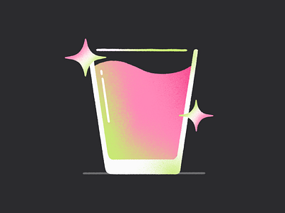 Fancy art art direction drink fancy gradient grain graphic design illustration motion retro style ting ui vintage visual