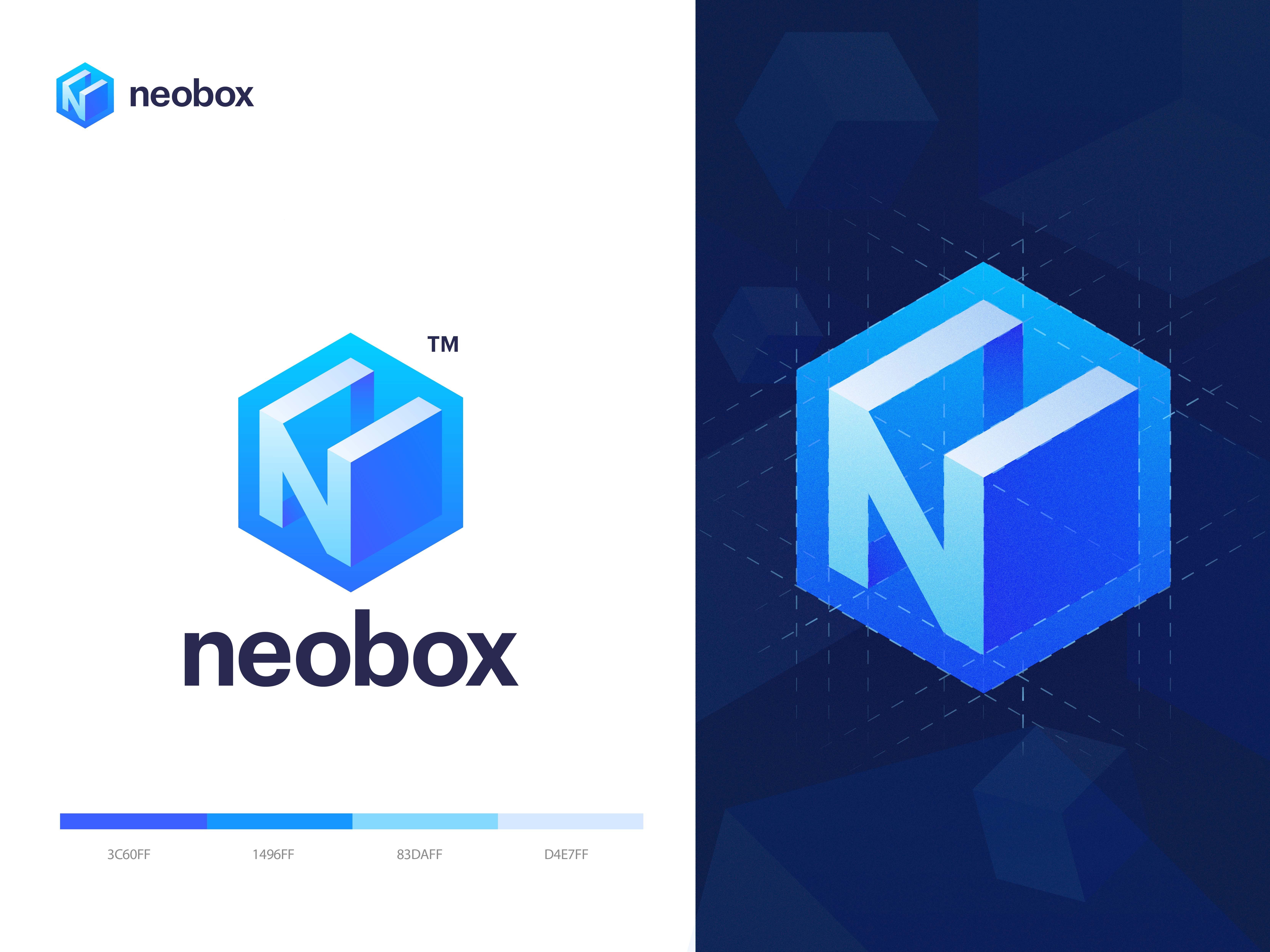 Neobox (3d logo concept) 3d box logo 3d gradient logo 3d letter logo 3d modern logo 3d n logo 3d typography logo brand branding creative logo devign letter n logo logo logo design logomark logos modern n logo unique logo