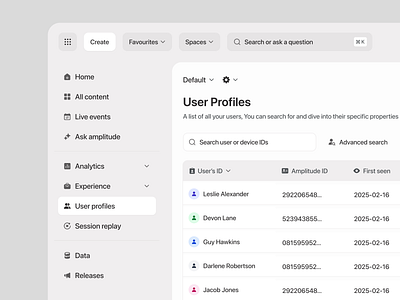 User Profiles Interface clean dashboard interface desktop halal lab icon iconography icons product design profile saas sidebar solid icon ui ui design user profile ux ux design web app